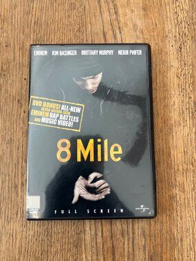 8 Mile DVD Full Screen Edition Eminem Kim Basinger Brittany Murphy Pre-Owned